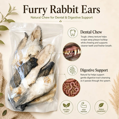 Peach Pet Freeze-Dried Chews for Dogs & Cats | Rabbit Ear, Rabbit Leg, Pig Nose or 3-Treat Bundle | 3.5Oz Single Bag | All-Natural | High Protein