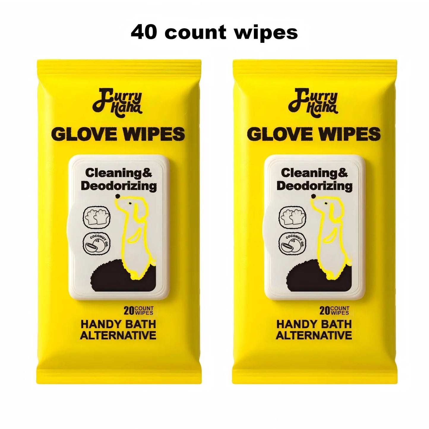No-Rinse Grooming - PRO Pet Glove Wipes (20Pcs) Hypoallergenic Bathing Deodorizing for Dogs & Cats | Extra Thick & Natural Ingredients for Daily Care Travel | Glove-Fit Design Flexible Controlled Clean | Eco-Friendly Value Pack Kittens