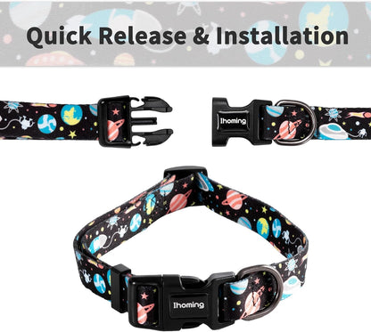 Dog Collar and Leash Set for Small Dogs & Cats, up to 20 Lbs | Soft Splicing Design, Adjustable Durable Pet Collar Leash for Everyday Walks, Training, and Outdoor Activities