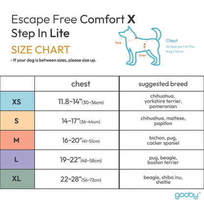Gooby: Comfort X Step-In Lite Dog Harness | Best No-Escape & Choke-Free Step-In Harness for Toy Breeds, Small & Medium Dogs | Ultra-Lightweight | Breathable Mesh | Quick-Dry | Machine Washable
