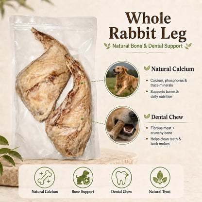 Peach Pet Freeze-Dried Chews for Dogs & Cats | Rabbit Ear, Rabbit Leg, Pig Nose or 3-Treat Bundle | 3.5Oz Single Bag | All-Natural | High Protein
