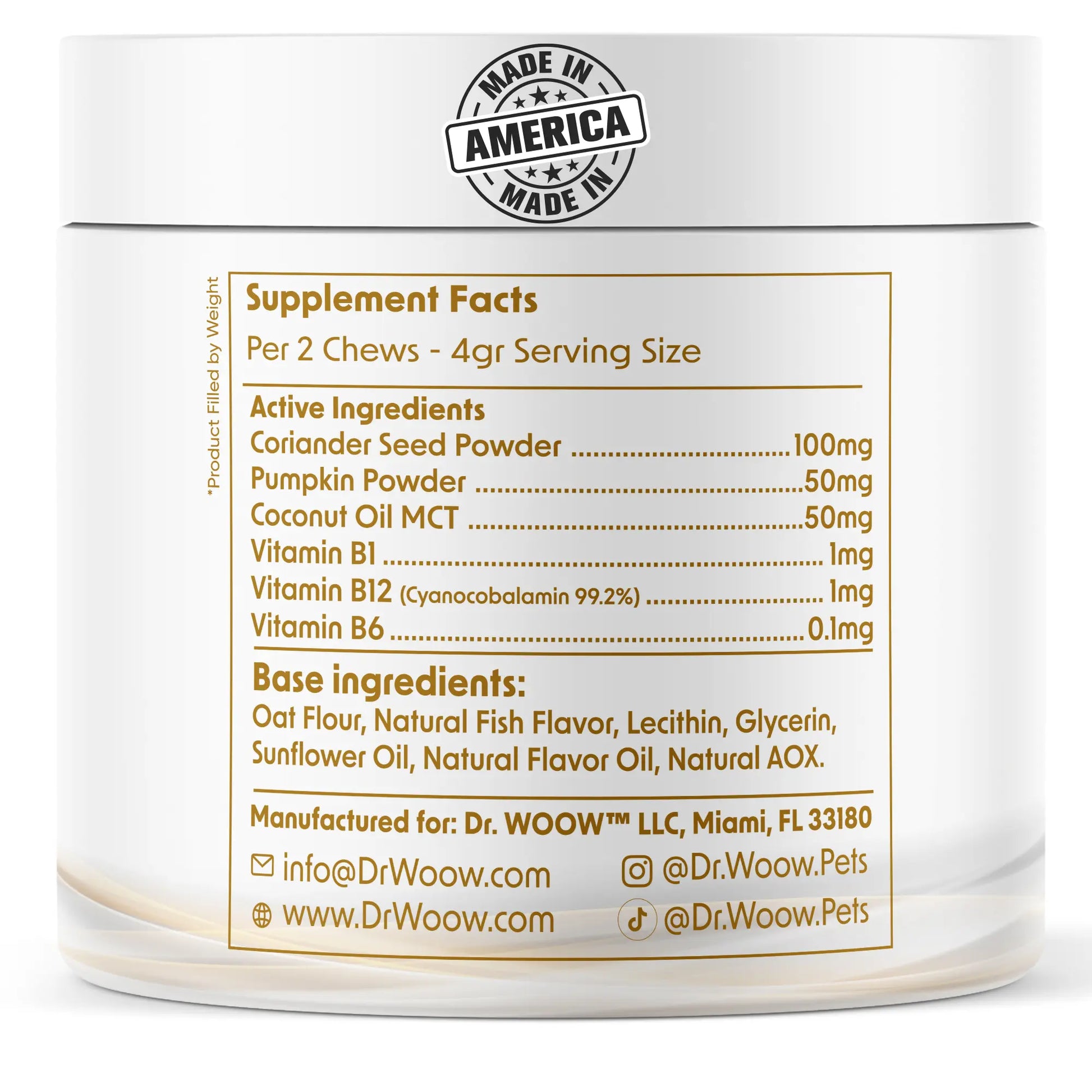 Dr. Woow Daily Health Protection Chews for Dogs – Skin, Coat & Immune Support – Beef Flavor – 120 Soft Chews Animal Feeding